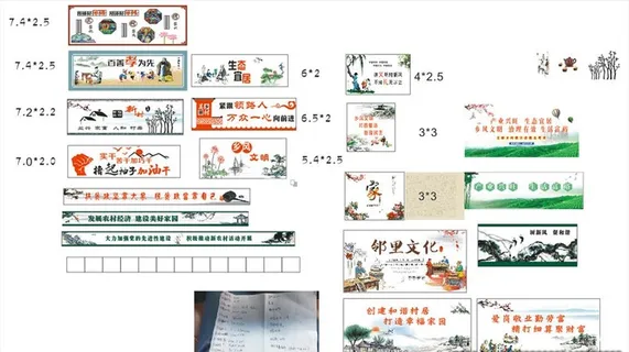 文化墙乡风文明图片