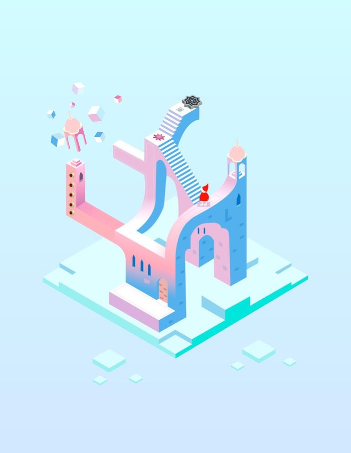 AI纪念碑谷插画图片ai矢量模版下载