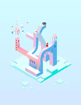 AI纪念碑谷插画图片