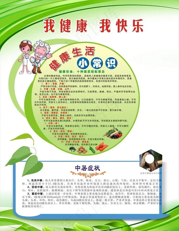 健康教育宣传图片cdr矢量模版下载