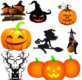 万圣节分层素材图片