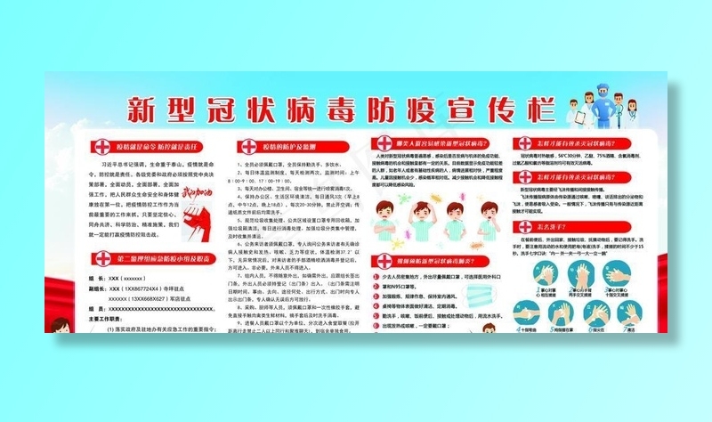冠状病毒宣传栏图片cdr矢量模版下载