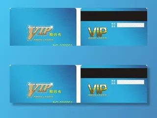 高档蓝色会员卡VIP图片