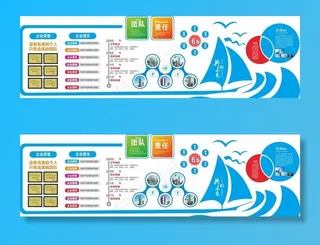 科技文化墙 企业简介 乘风破浪图片