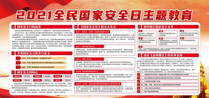 国家安全教育日图片psd模版下载