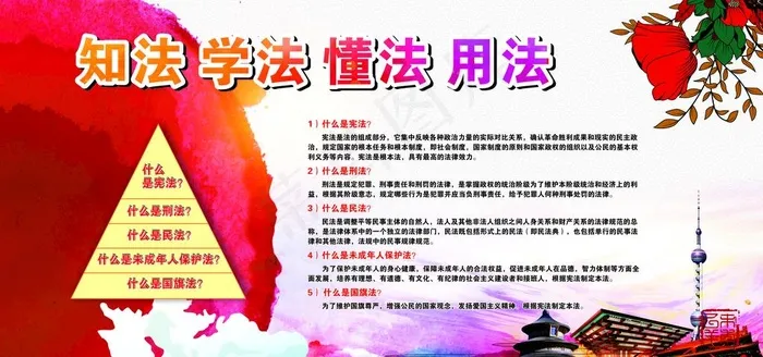 知法 学法 懂法 用法图片cdr矢量模版下载