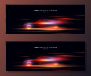 汽车速度新能源未来感展板图片