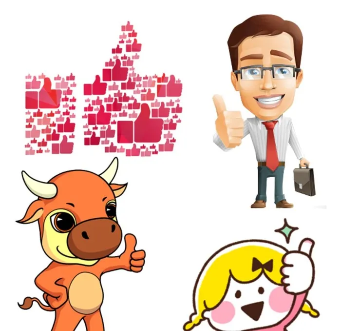 点赞图片(591x591)psd模版下载