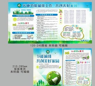 节能减排展板 单页图片