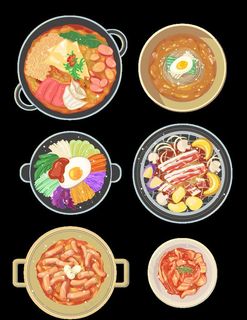手绘韩式美食图片