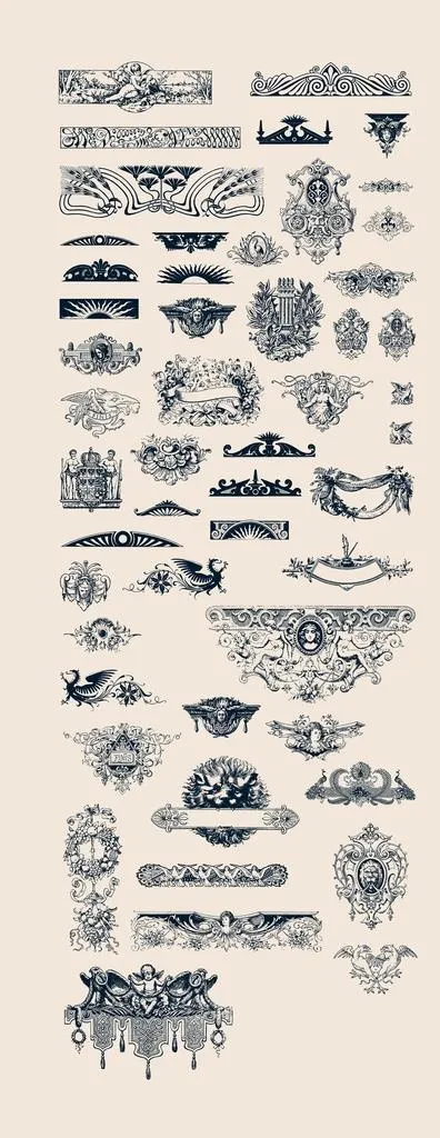 欧洲复古花纹图片