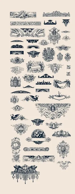 欧洲复古花纹图片