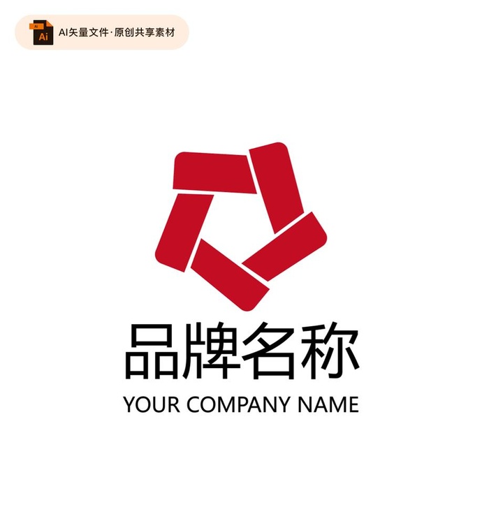 抽象花朵汇聚logo图片