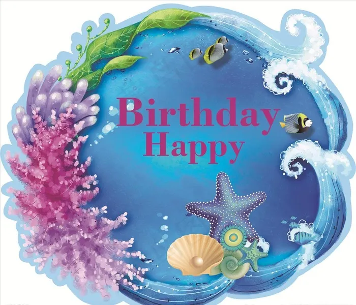 海洋主题生日婚礼logo牌图片psd模版下载