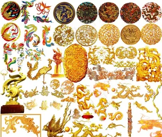 龙凤花纹 中国龙 凤凰图片