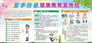 夏季防暑健康教育宣传栏图片