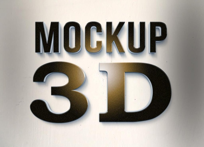 立体logo样机图片