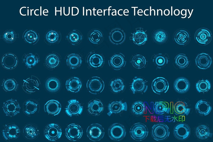 hud边框图片eps,ai矢量模版下载