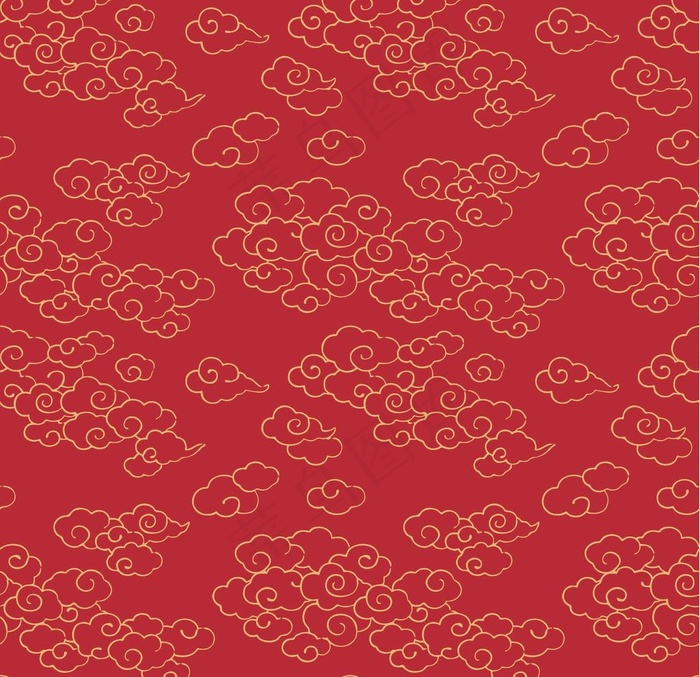 中式云纹图片ai矢量模版下载
