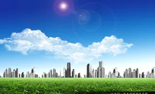 蓝天白云草地图片