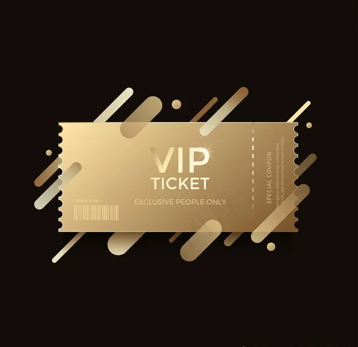 高档 金色 vip 会员卡片图片ai矢量模版下载