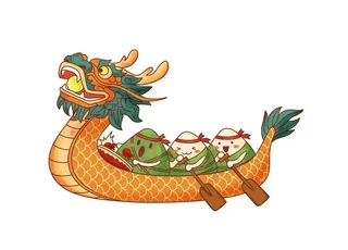 端午节龙舟元素图片