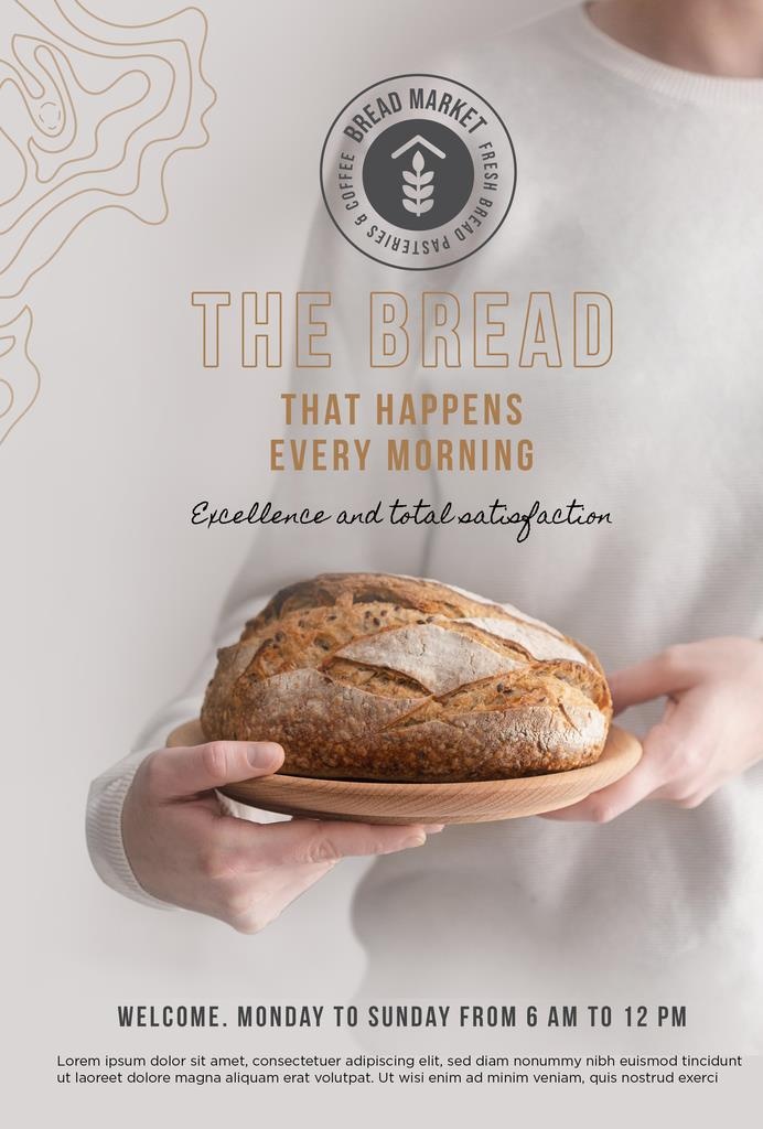 美味烘焙面包海报图片