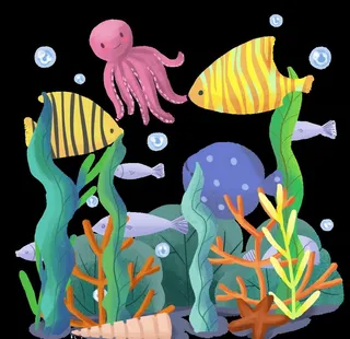 卡通海底世界图片