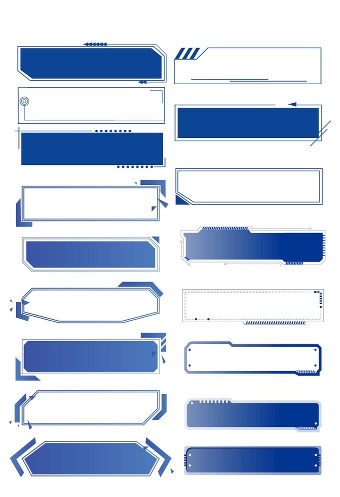 矢量科技边框图片ai矢量模版下载