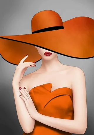 现代美女装饰画图片