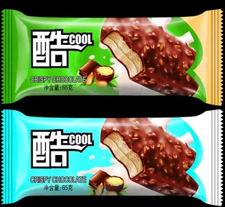 脆皮雪糕塑料包装平面图图片