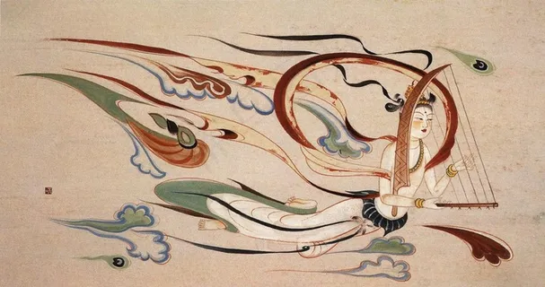 敦煌乐飞天图片 敦煌乐飞天图片