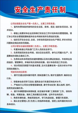 安全生产责任制图片