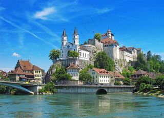 瑞士城堡风光图片