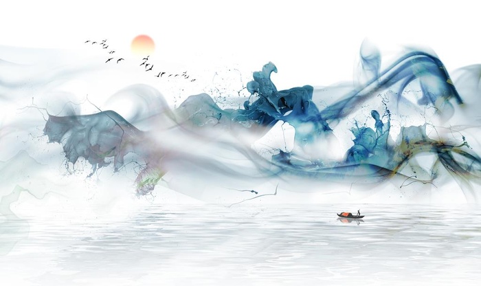 装饰画 花鸟画 新中式 山水 图片