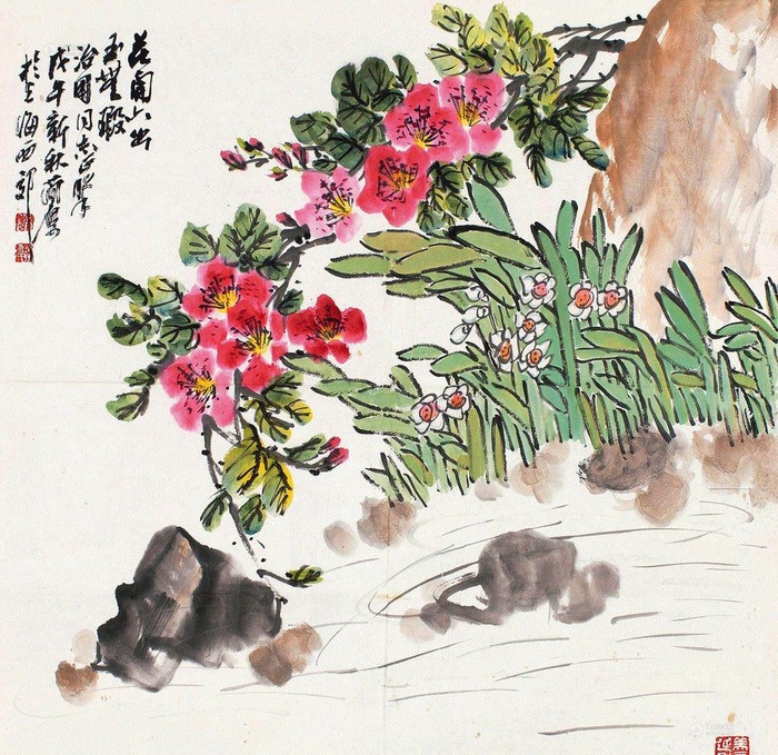 花卉 国画图片