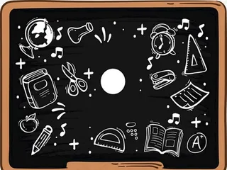 手绘涂鸦黑板图片