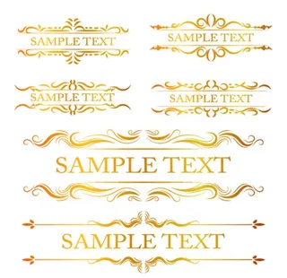 金色欧式花边花纹图片