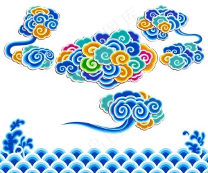 时尚七彩祥云集图片
