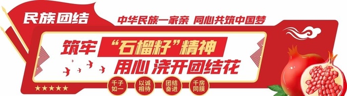 党建石榴籽精神文化墙图片cdr矢量模版下载