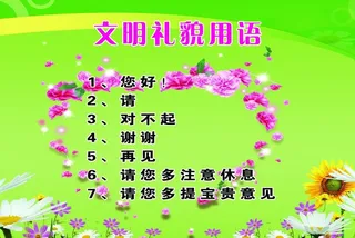 文明礼貌用语展板图片