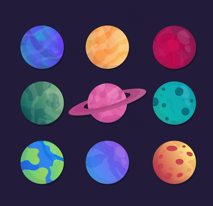 星球图片ai矢量模版下载