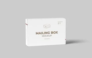 长方翻盖包装纸盒盒子样机 图片