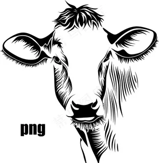 牛 牛线条图 png免抠图片