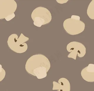 蘑菇矢量图案背景图片