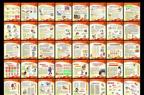 消防知识展板图片