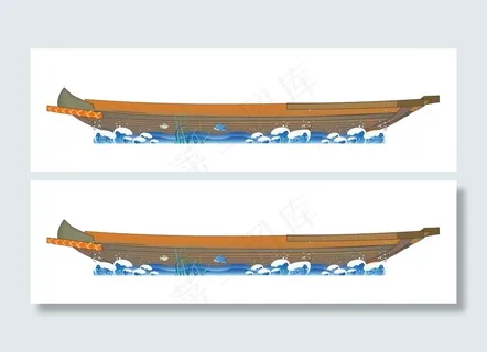 矢量船  古代船 海浪 海水图片 矢量船  古代船 海浪 海水图片