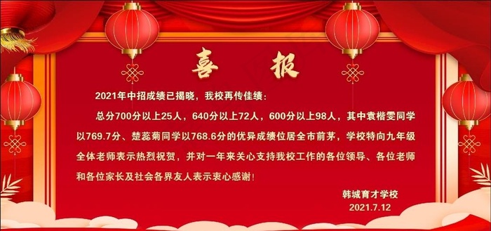 学校喜报图片psd模版下载
