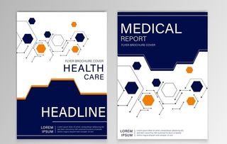 几何电路科技感封面单页模板 图片