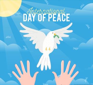 世界和平日放飞鸽子海报图片